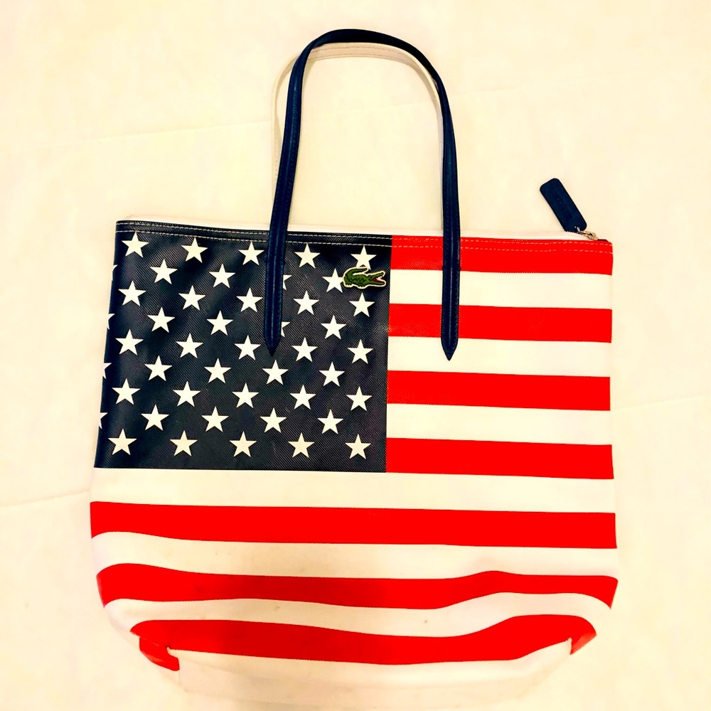 Lacoste American Flag Tote Bag